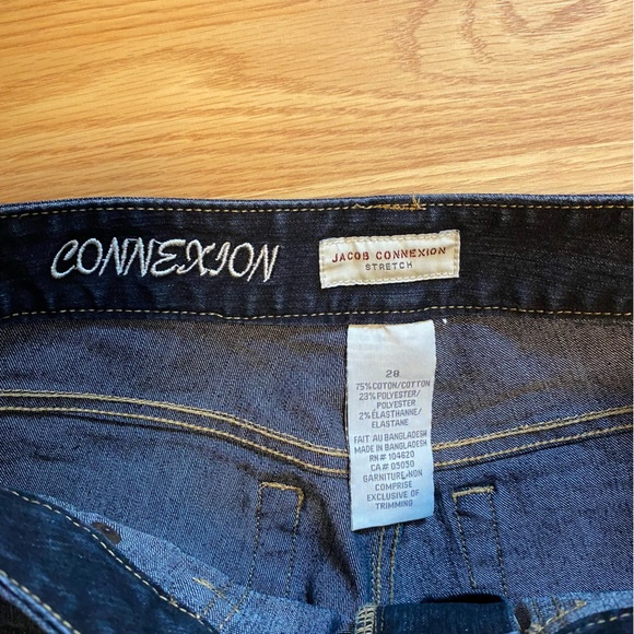 Jacob connexion mid rise bootcut jeans size 28 flare denim patch pockets Y2K - Picture 3 of 14